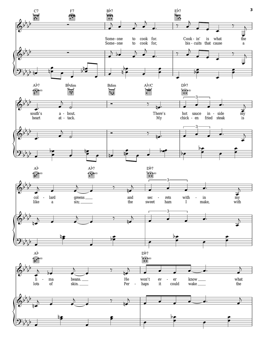 Someone To Cook For Someone To Cook For Piano, Vocal, Guitar scores gallery preview page 3