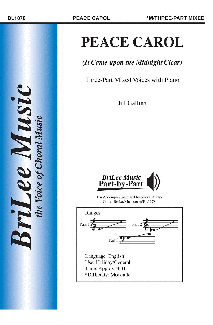 Peace Carol 3-Part scores gallery preview page 1