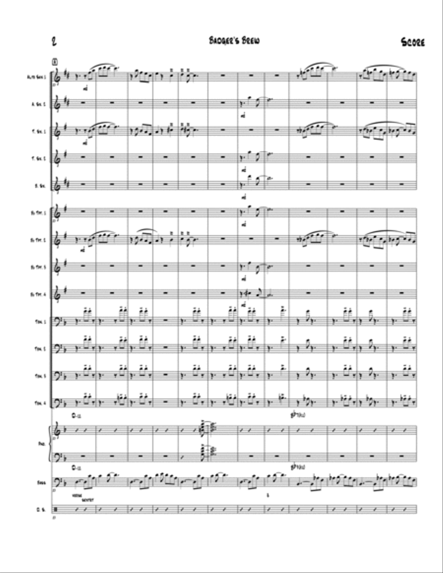 Badger's Brew Jazz Ensemble scores gallery preview page 3