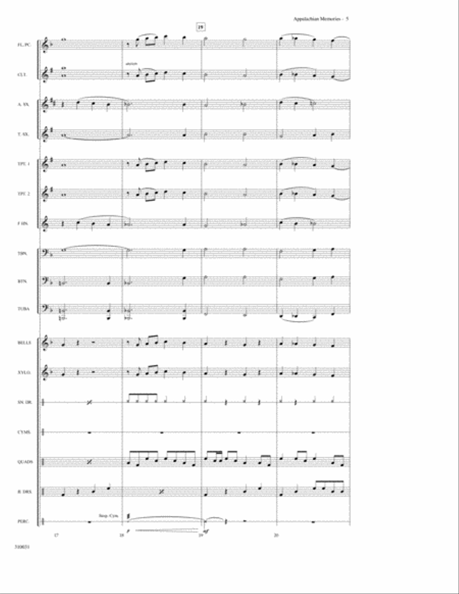 Appalachian Memories Appalachian Memories Marching Band scores gallery preview page 5