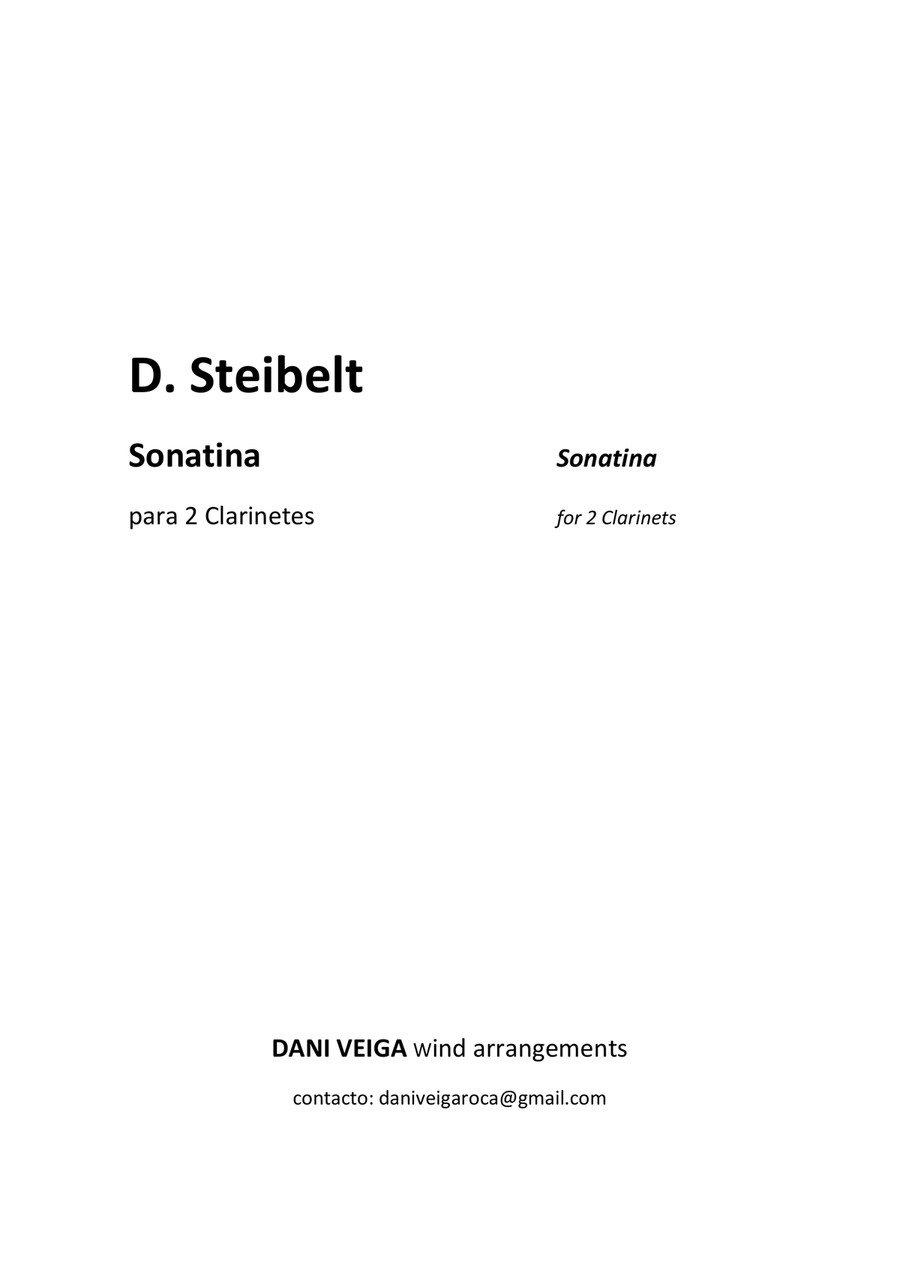 Steibelt Sonatina for 2 Clarinets Clarinet Duet scores gallery preview page 2