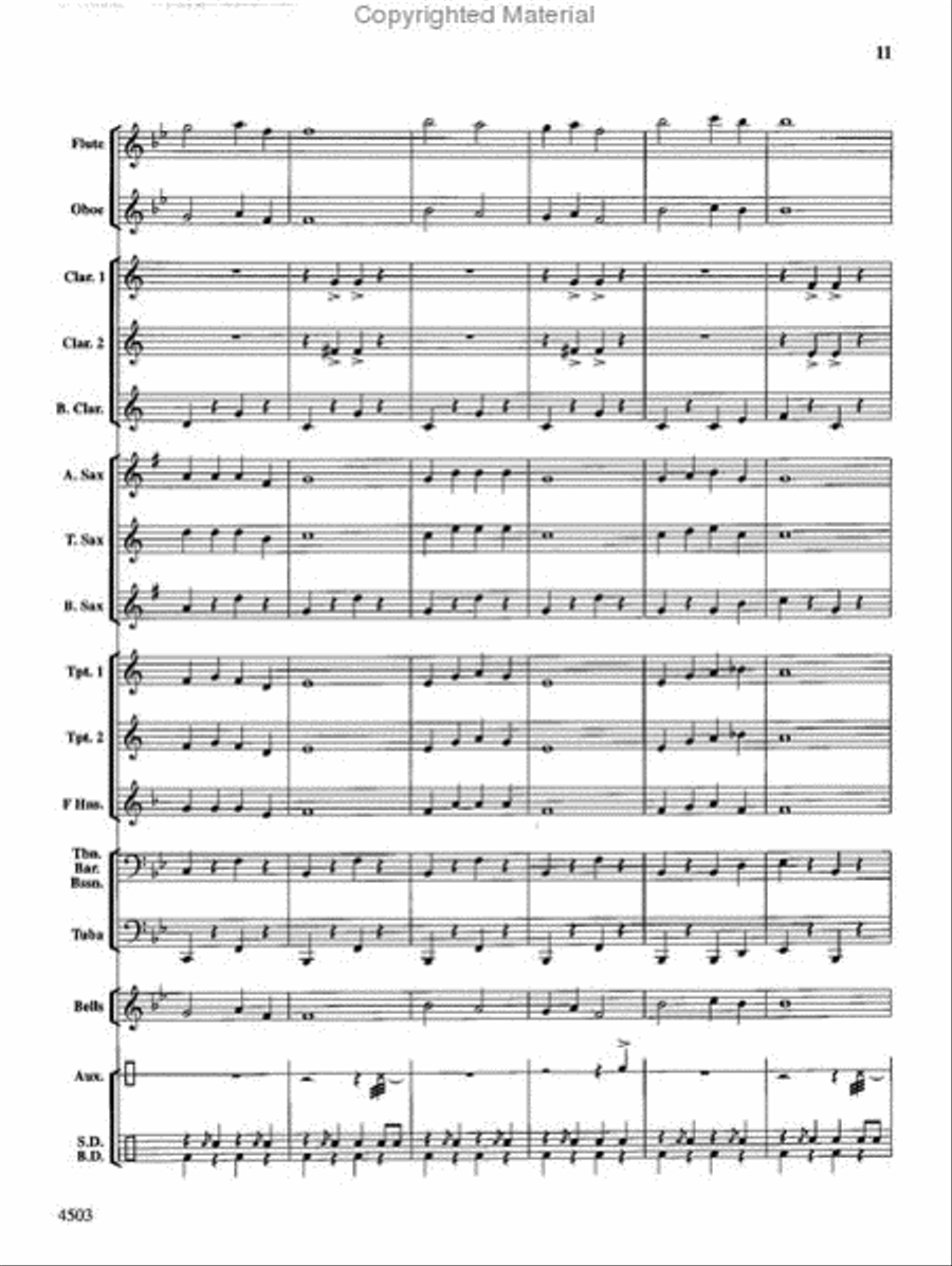 Antique Car Parade Concert Band scores gallery preview page 12