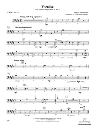 Vocalise: String Bass