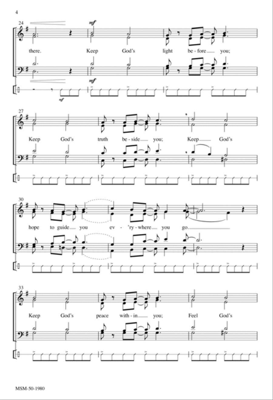 Keep God's Light 4-Part scores gallery preview page 4