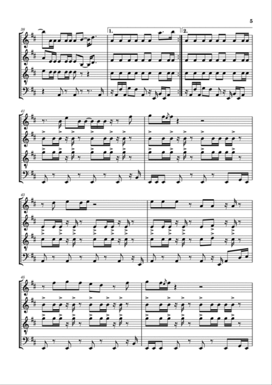 Good Times Saxophone Quartet scores gallery preview page 6
