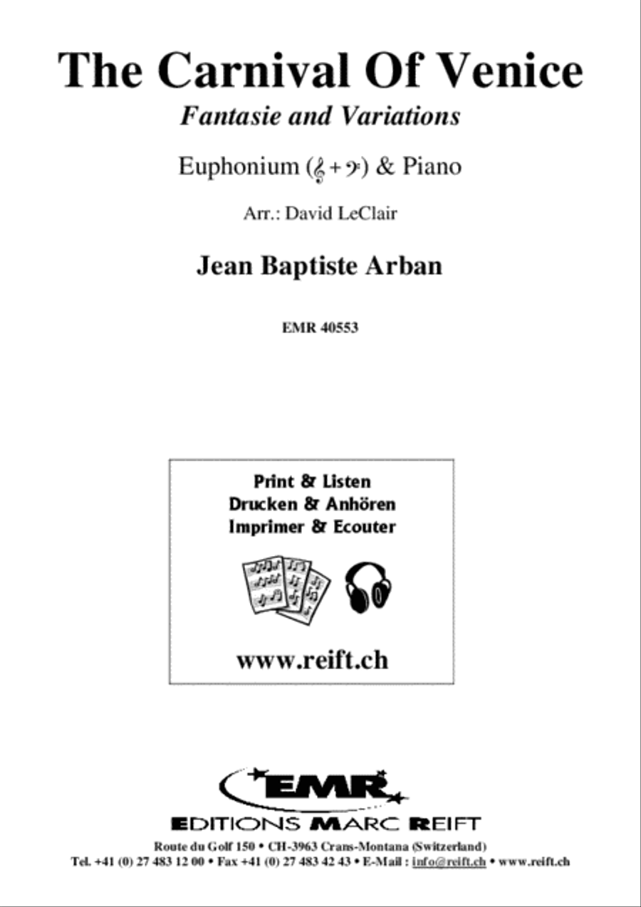 The Carnival Of Venice Euphonium scores gallery preview page 2