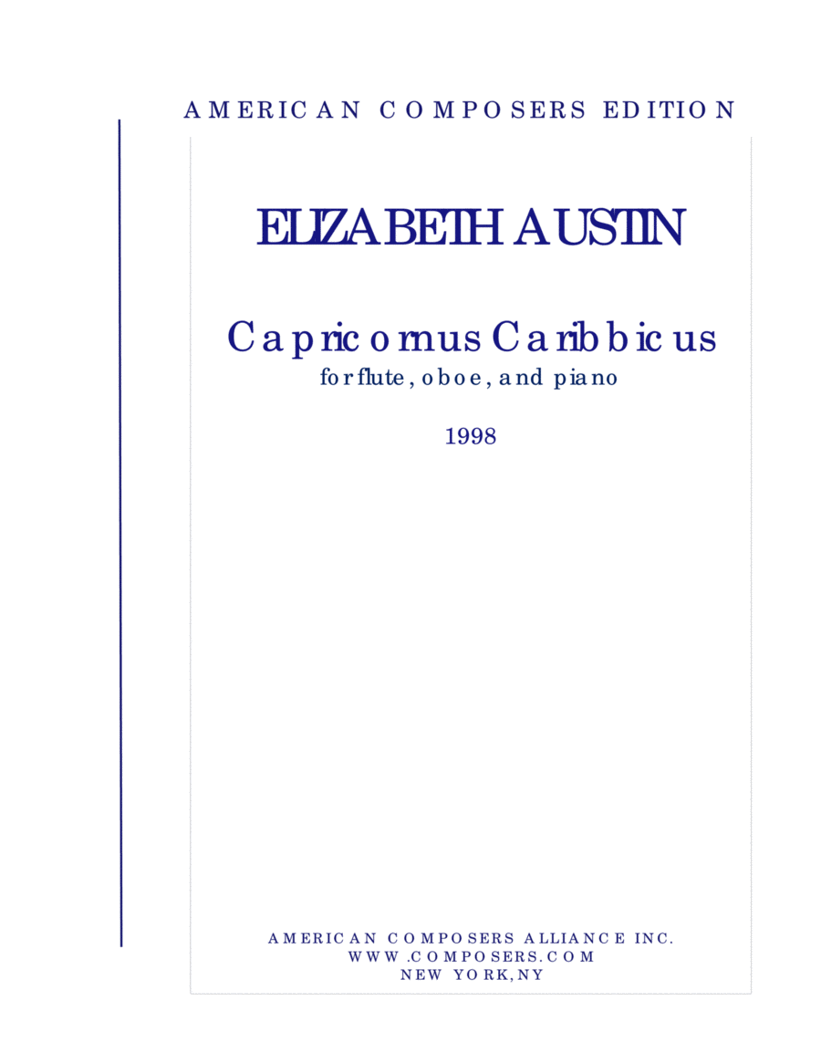 [Austin] Capricornus Caribbicus Woodwind Duet scores gallery preview page 1