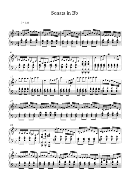 PIANO SONATA IN Bb image number null