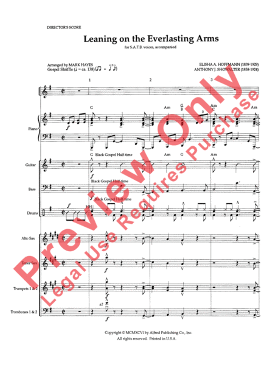 Leaning on the Everlasting Arms Choir scores gallery preview page 34