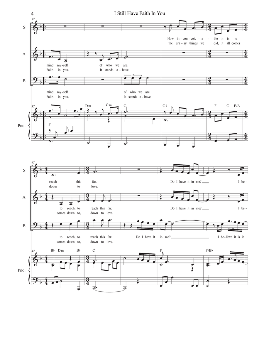 I Still Have Faith In You Piano, Vocal scores gallery preview page 4