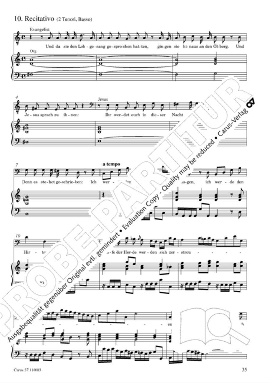 Markuspassion. Werkausgabe Reihe 1, Bd. 7 (Homilius) 4-Part scores gallery preview page 42