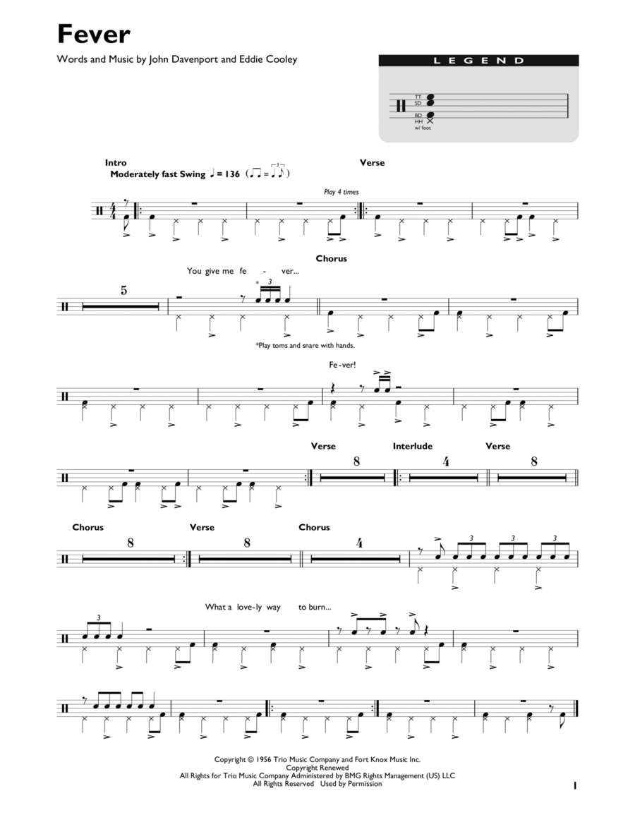 Fever Drum Set scores gallery preview page 1
