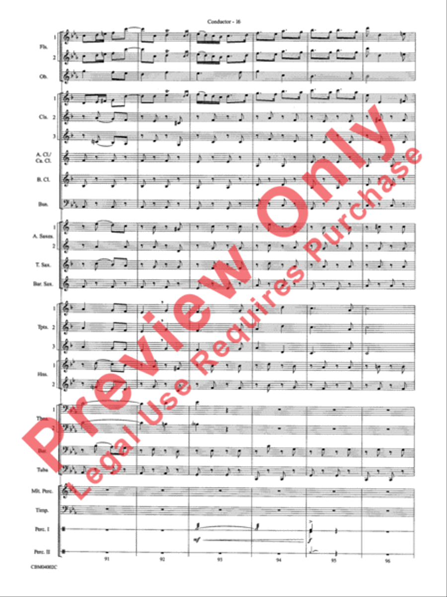 The Dam Busters Concert March Concert Band scores gallery preview page 19