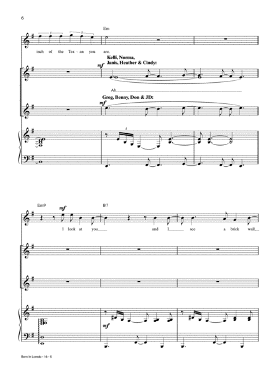 Born in Laredo Born in Laredo Piano, Vocal, Guitar scores gallery preview page 5