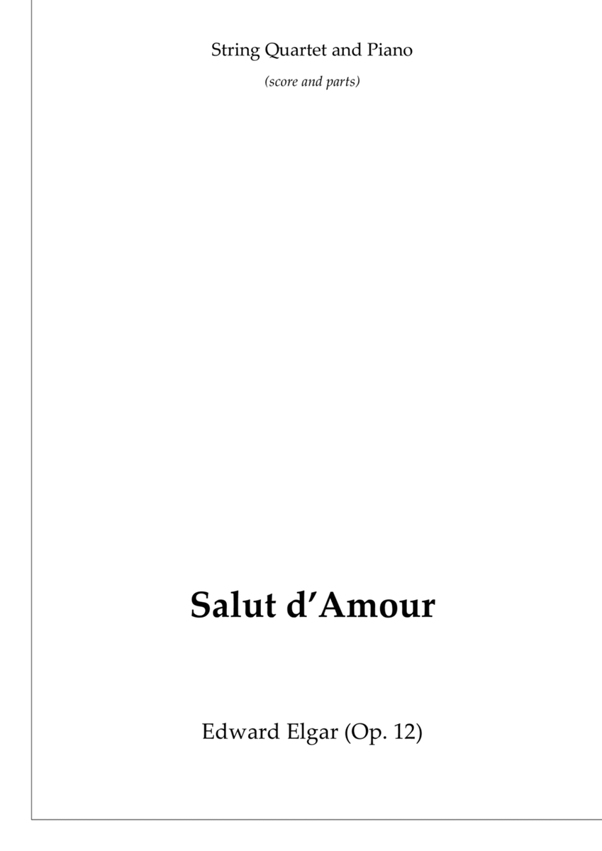 Salut d'Amour (string quartet and piano) image number null