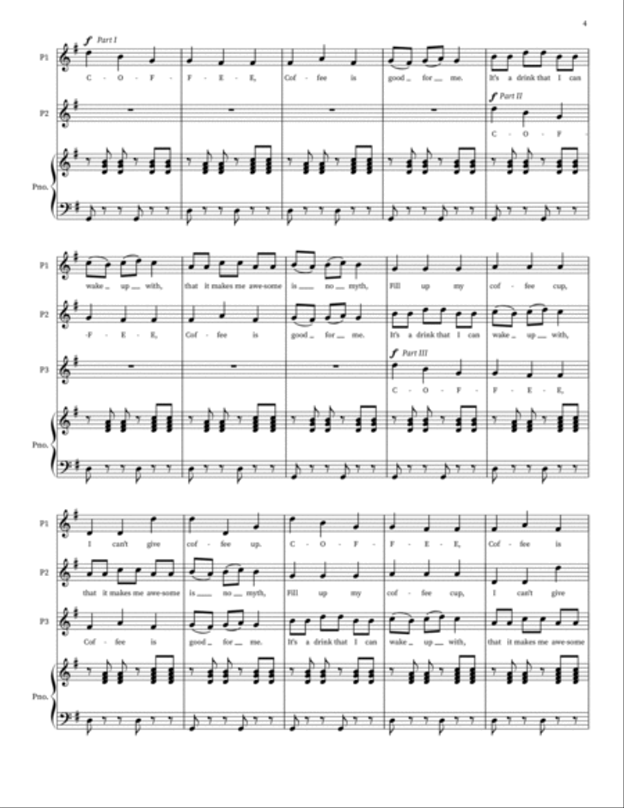Coffee Canon Coffee Canon 3-Part scores gallery preview page 4