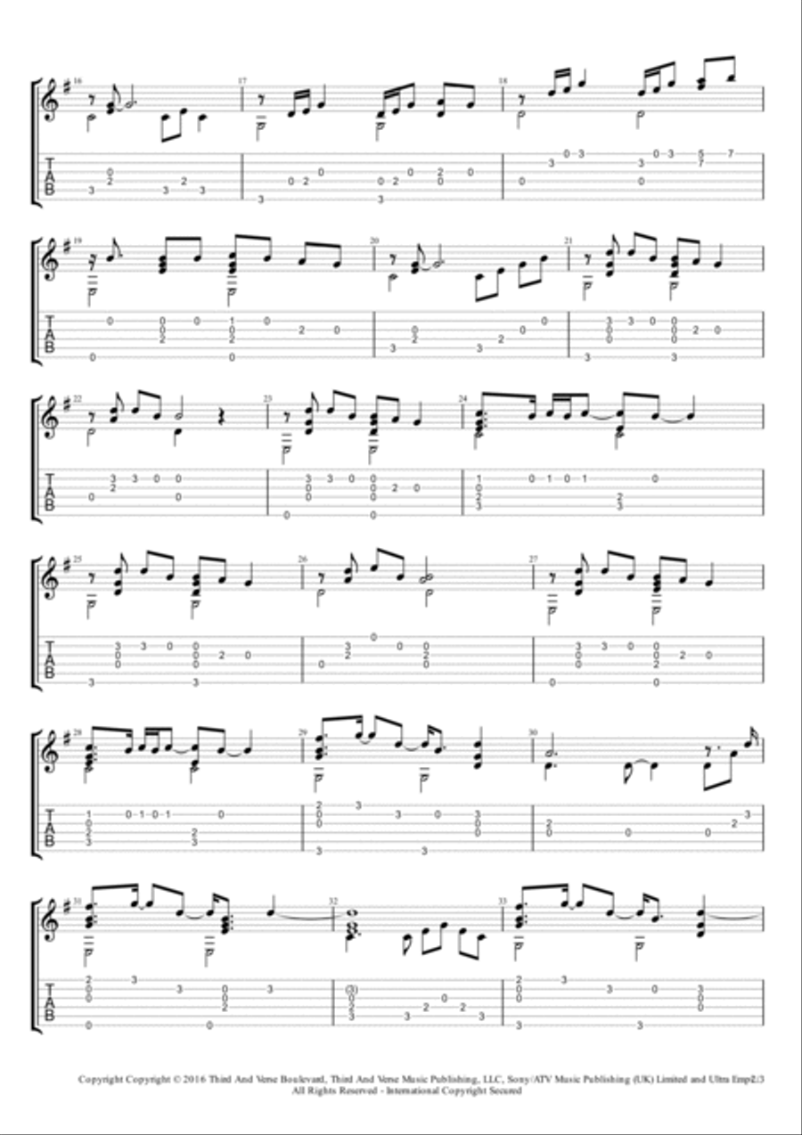 Say You Won't Let Go Electric Guitar scores gallery preview page 2