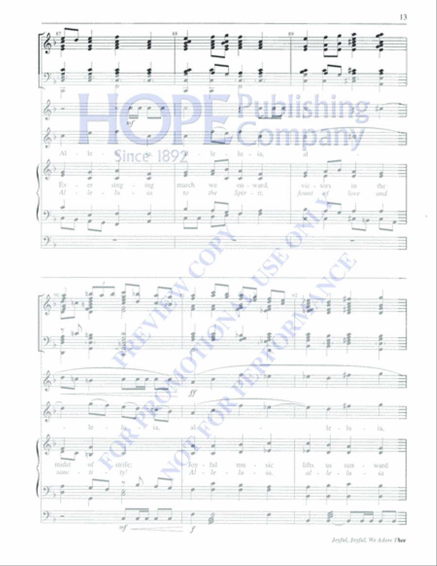 Joyful, Joyful, We Adore Thee 5-Octaves scores gallery preview page 13