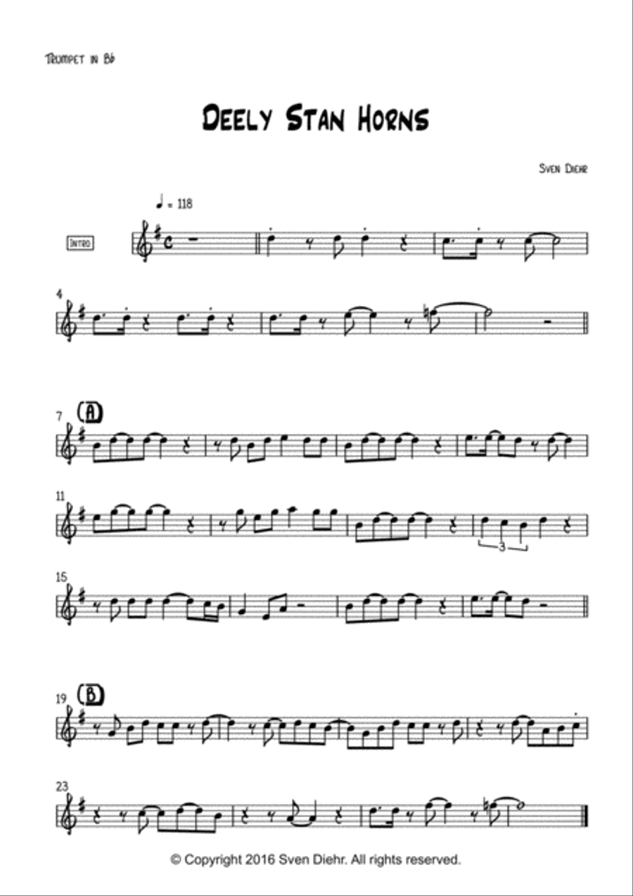 Deely Stan Horns Deely Stan Horns Large Ensemble scores gallery preview page 6