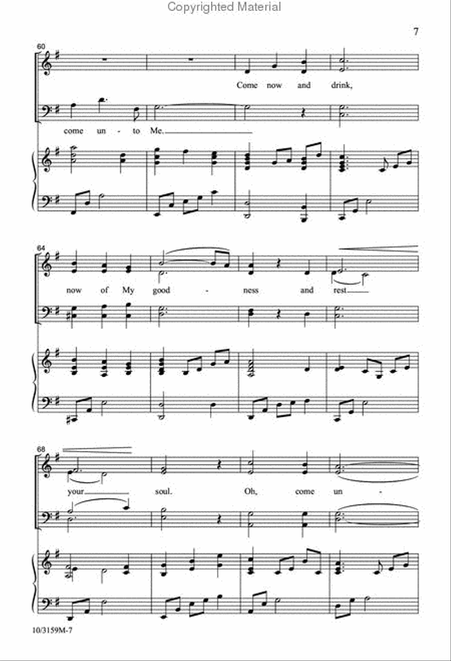 Come, Come Unto Me 4-Part scores gallery preview page 6