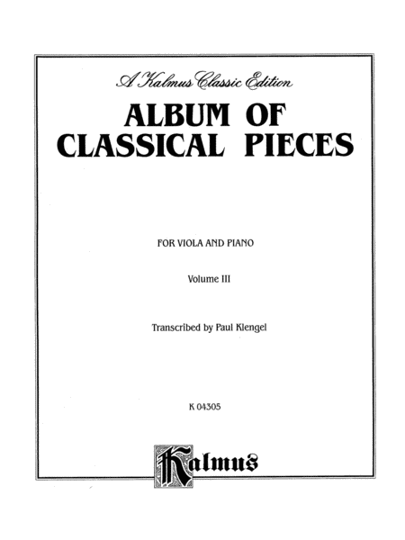 Album of Classical Pieces, Volume 3