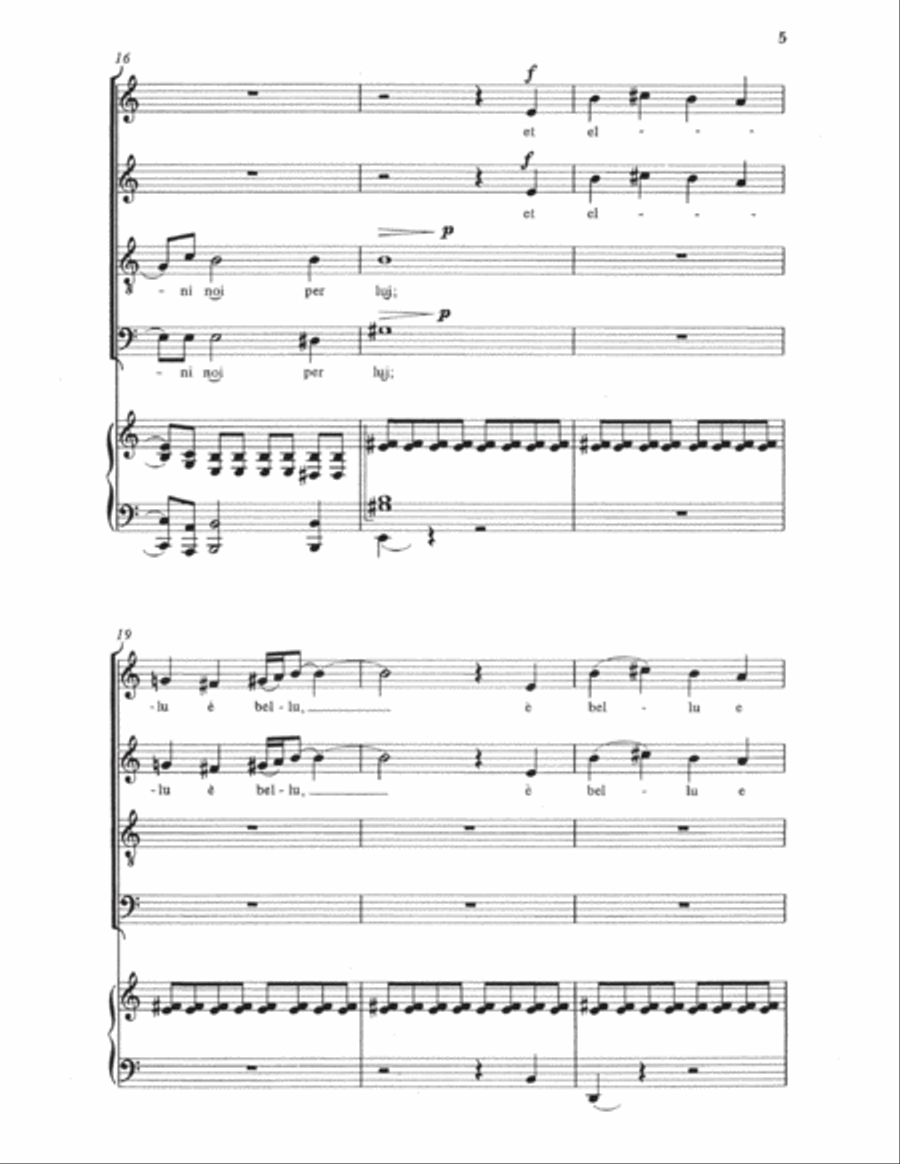 Laudato sie, mi signore from Canticle of the Sun 4-Part scores gallery preview page 4