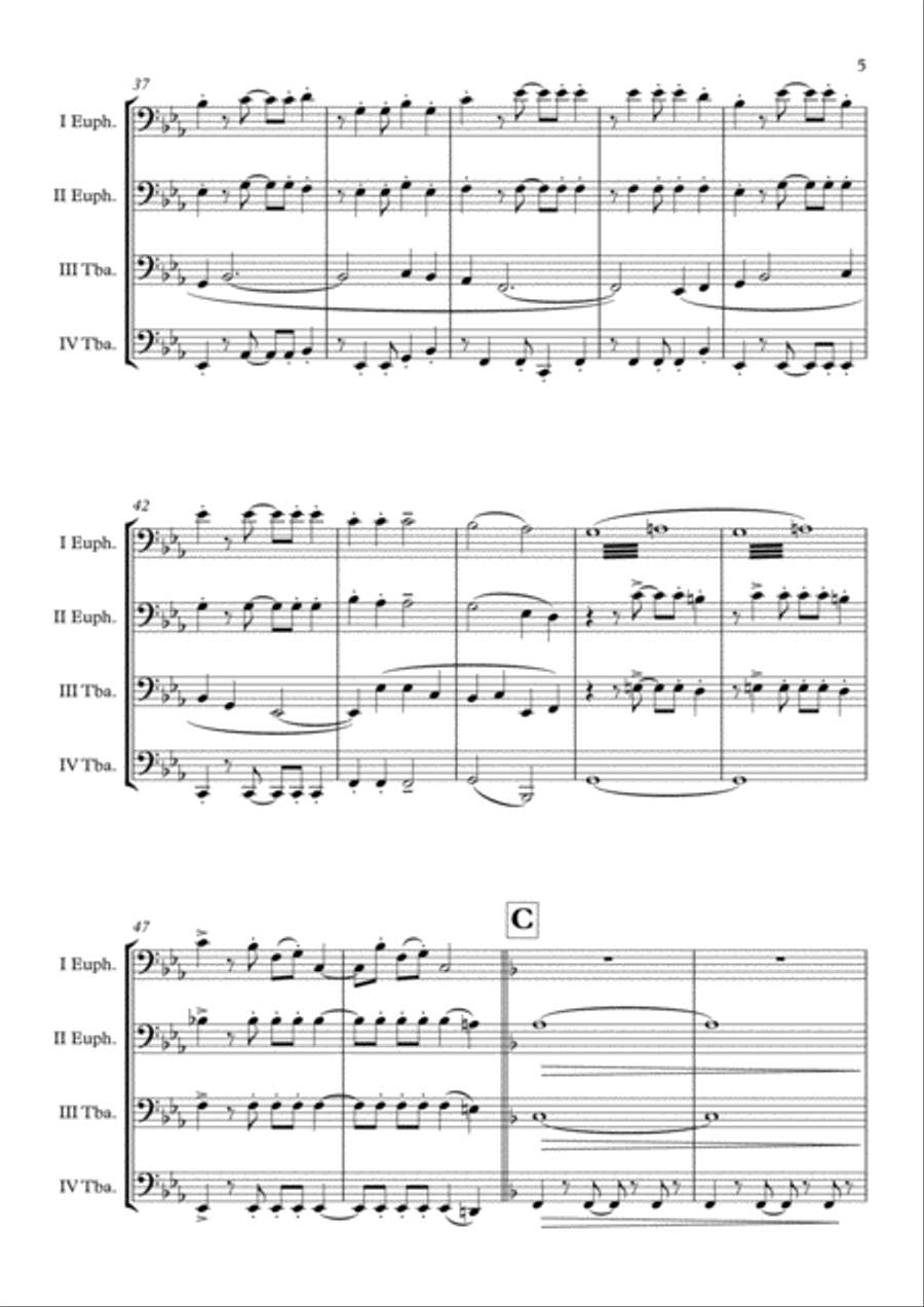 The Magnificent Seven Brass Quartet scores gallery preview page 6