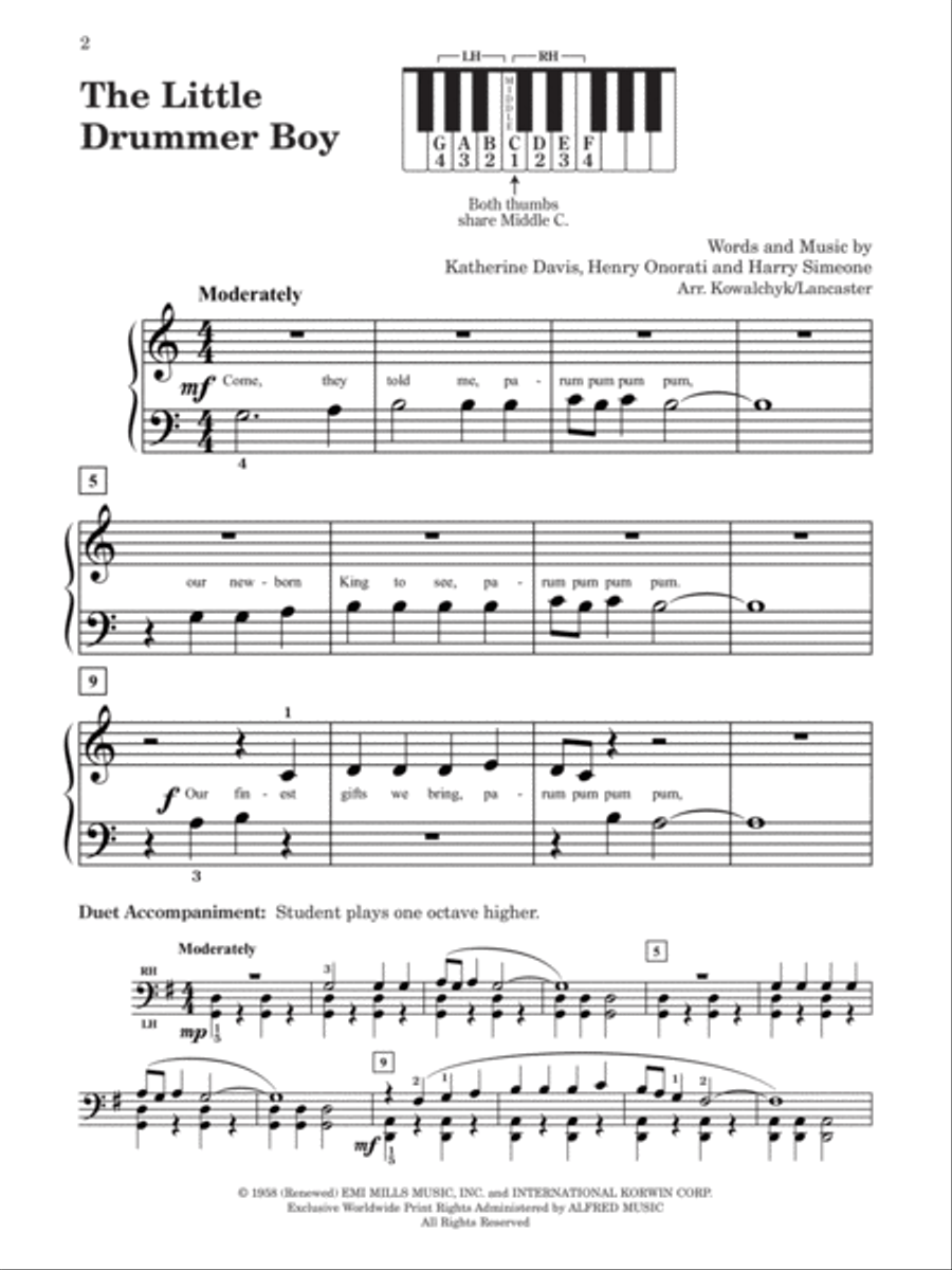 Pre-Reading & First Book of Christmas Praise (Value Pack) Easy Piano scores gallery preview page 6