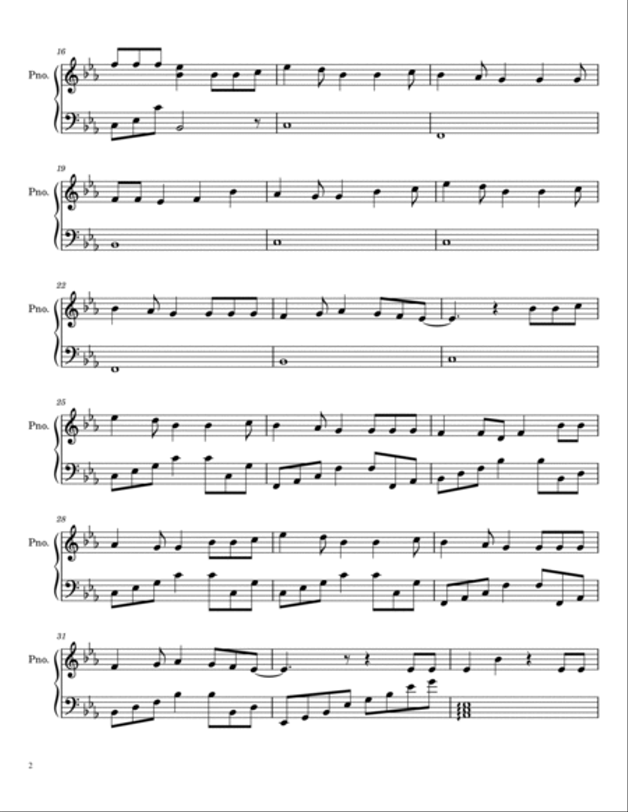 Peace Sign Peace Sign Piano Solo scores gallery preview page 2