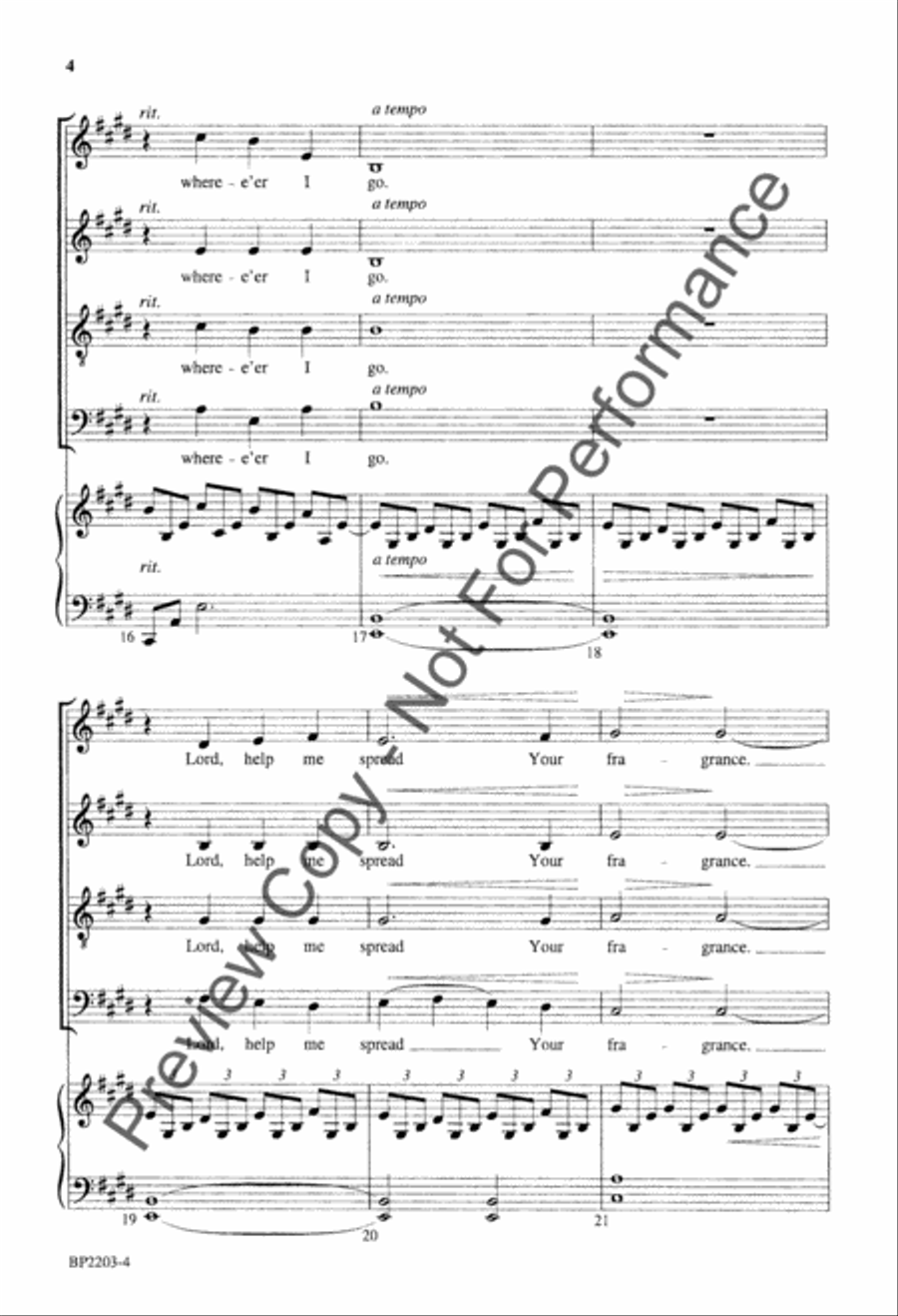 Prayer of Mother Teresa Prayer of Mother Teresa 4-Part scores gallery preview page 5
