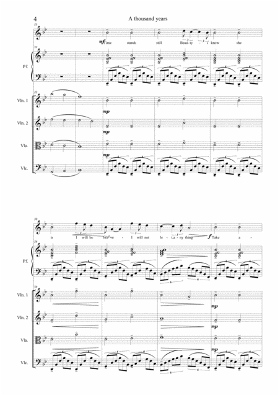 A Thousand Years Piano, Vocal, Guitar scores gallery preview page 4