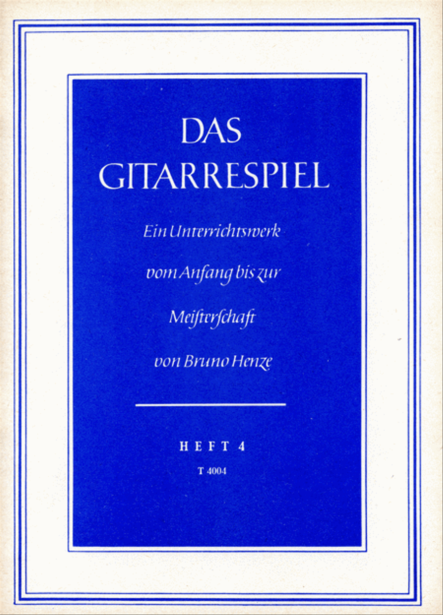 Das Gitarrespiel. Ein Unterrichtswerk vom Anfang bis zur Meisterschaft Guitar scores gallery preview page 1