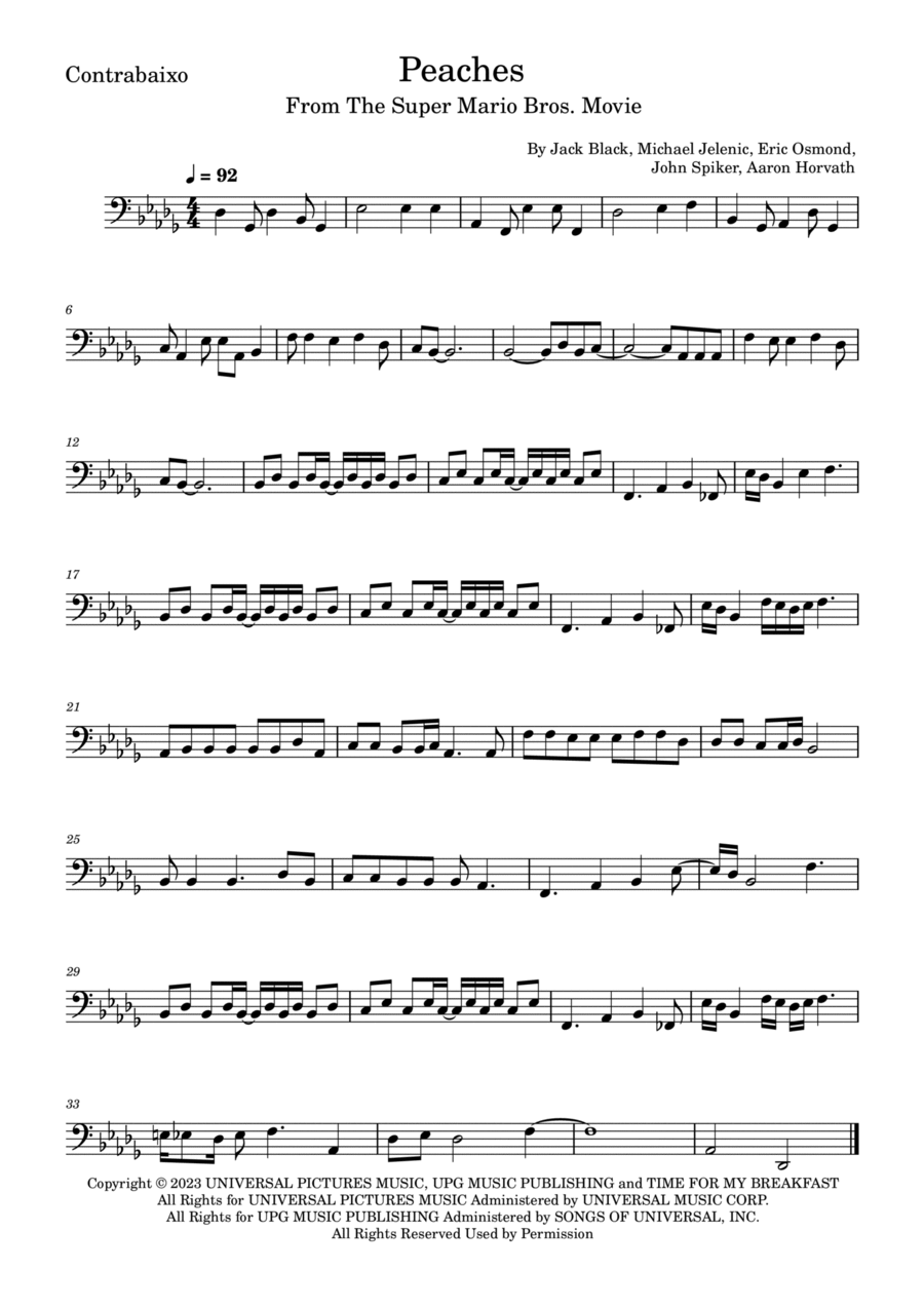 Peaches Double Bass scores gallery preview page 1
