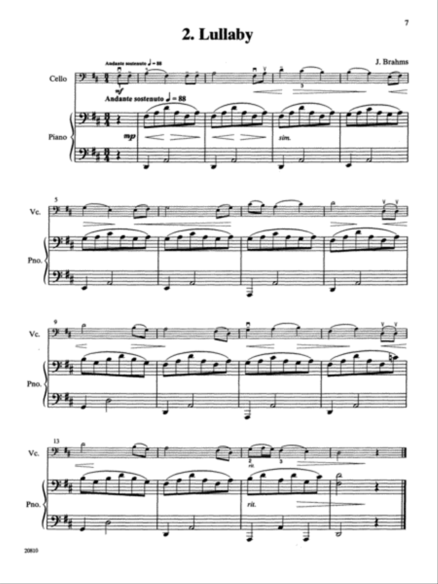 Solos for Young Cellists Cello Part and Piano Acc., Volume 1 Piano Accompaniment scores gallery preview page 3