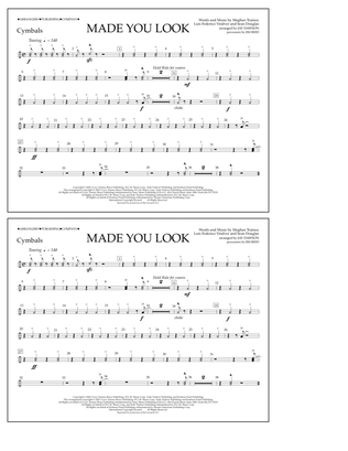 Book cover for Made You Look (arr. Jay Dawson) - Cymbals