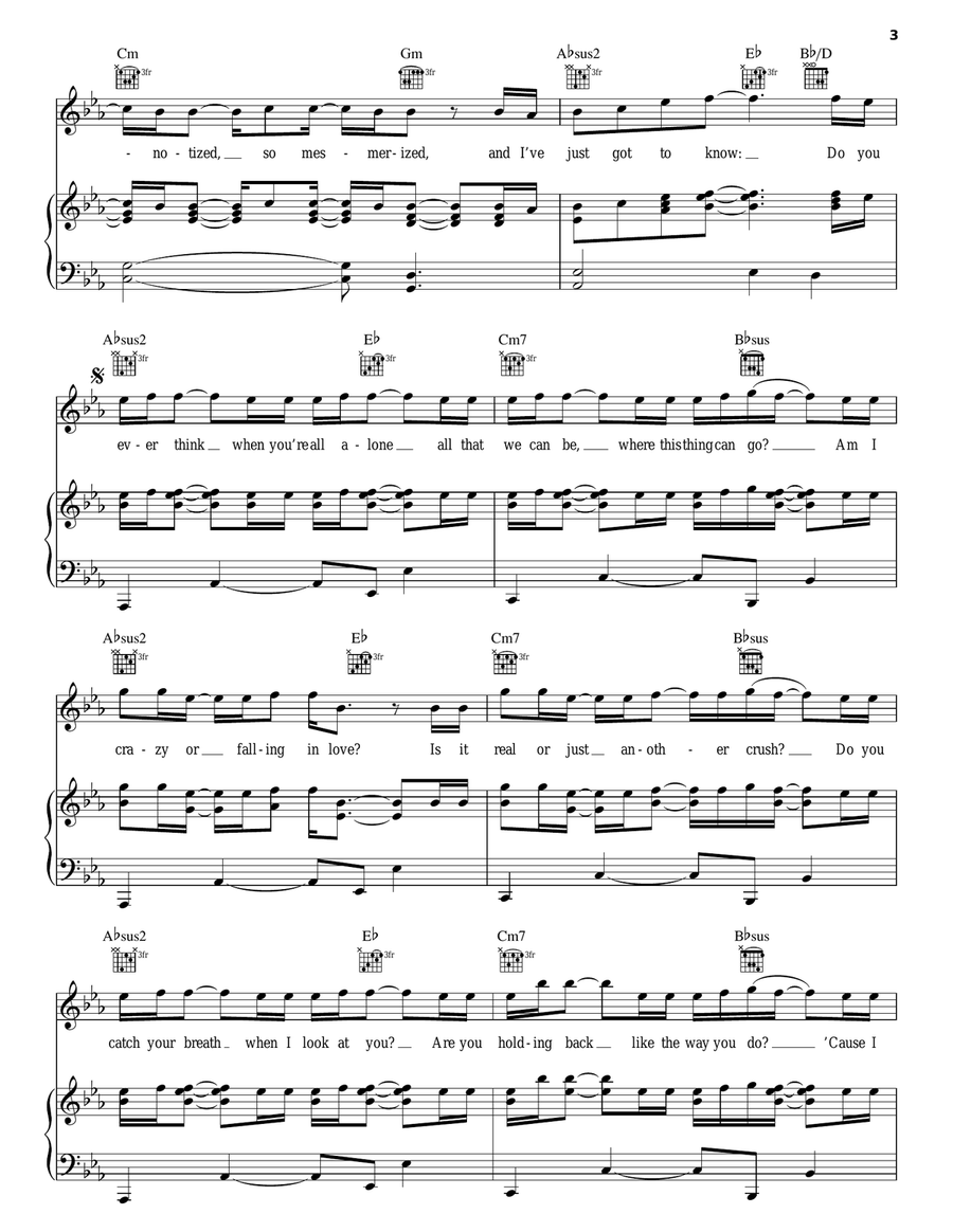 Crush Crush Piano, Vocal, Guitar scores gallery preview page 3