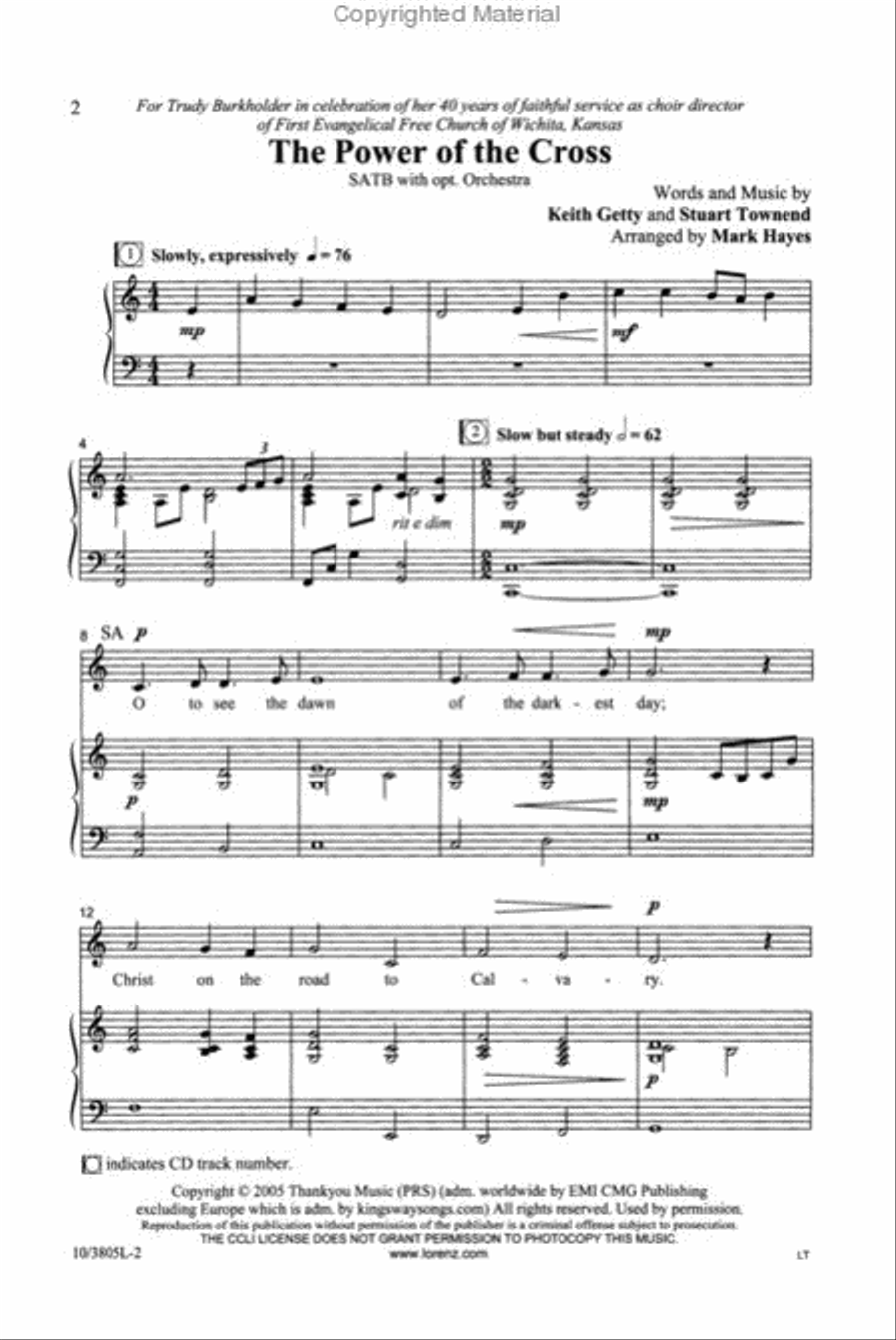 The Power of the Cross 4-Part scores gallery preview page 2
