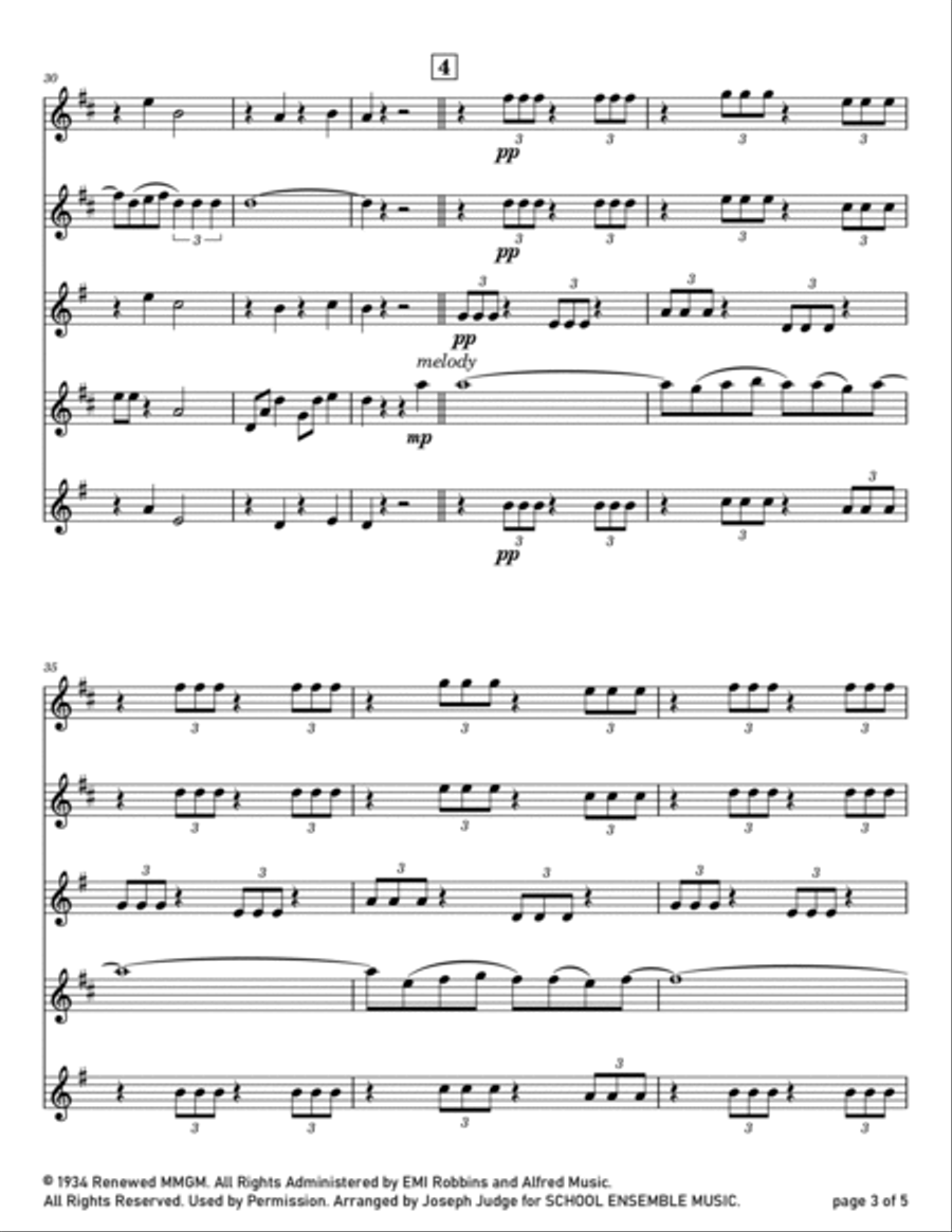 Blue Moon Saxophone Quartet scores gallery preview page 3