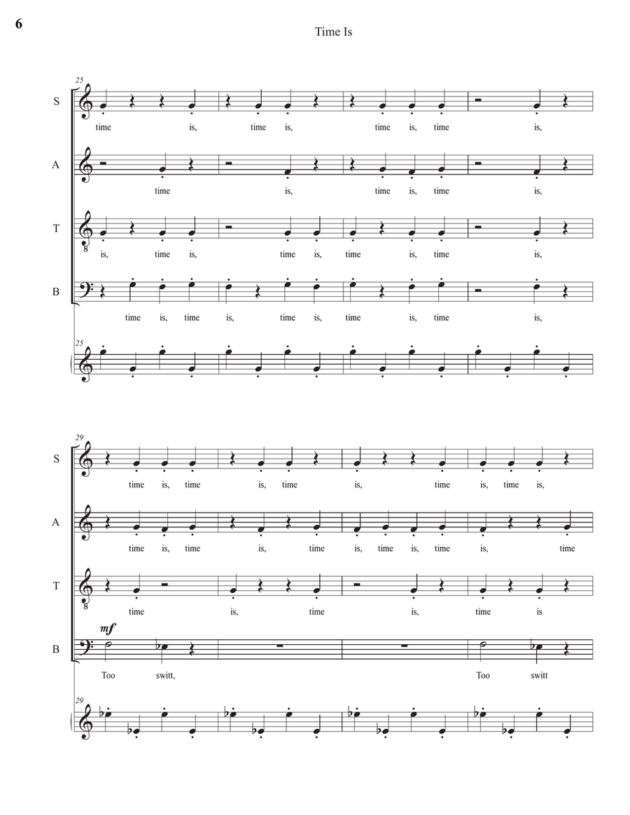 Time Is 4-Part scores gallery preview page 6