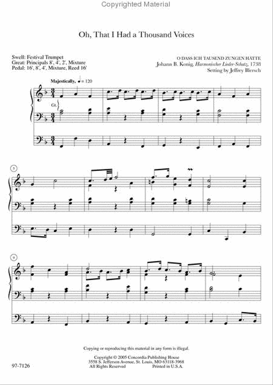 A Thousand Voices: 7 Hymn Tune Preludes, Volume 1 Voice scores gallery preview page 2