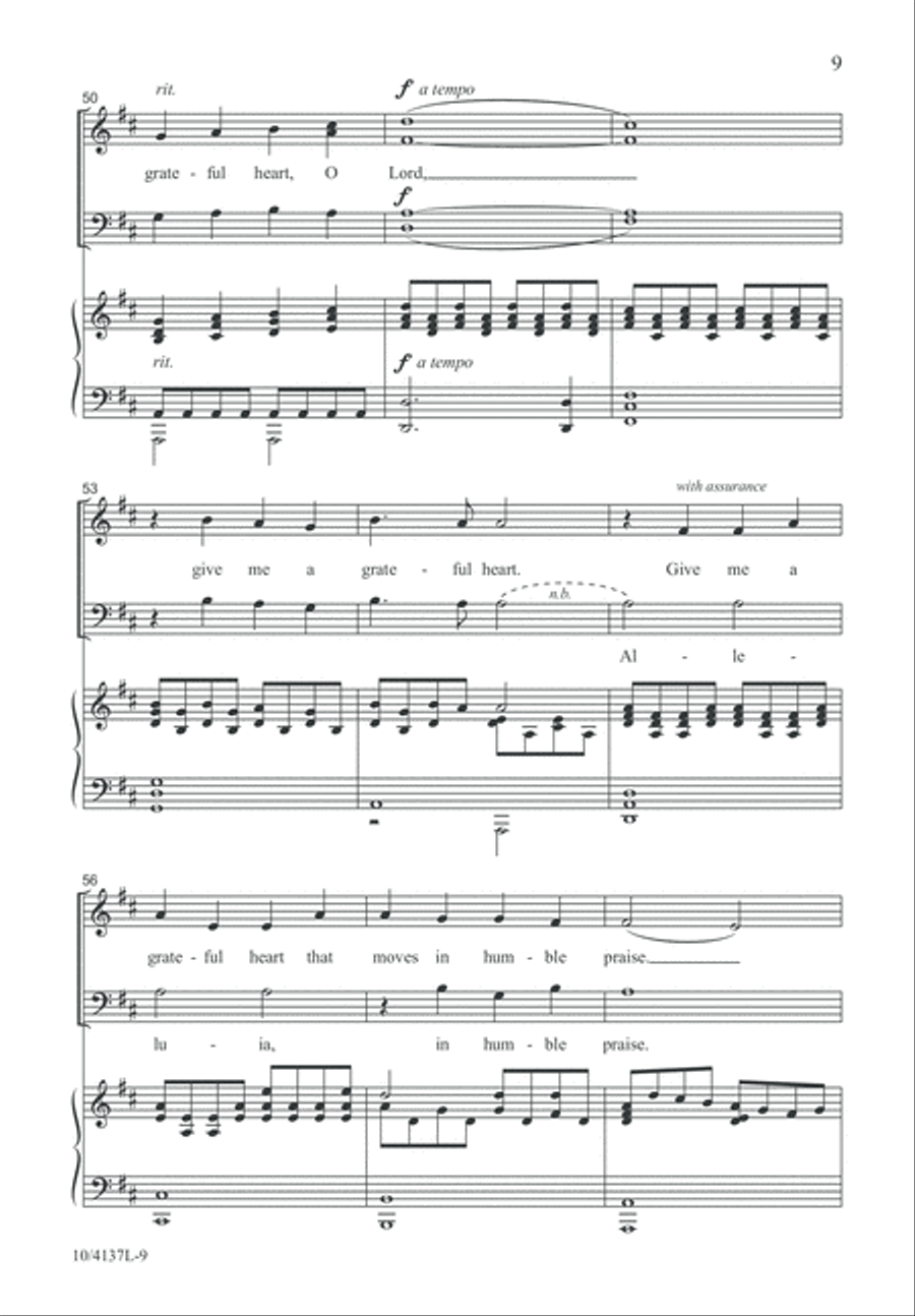 Give Me a Grateful Heart 4-Part scores gallery preview page 10