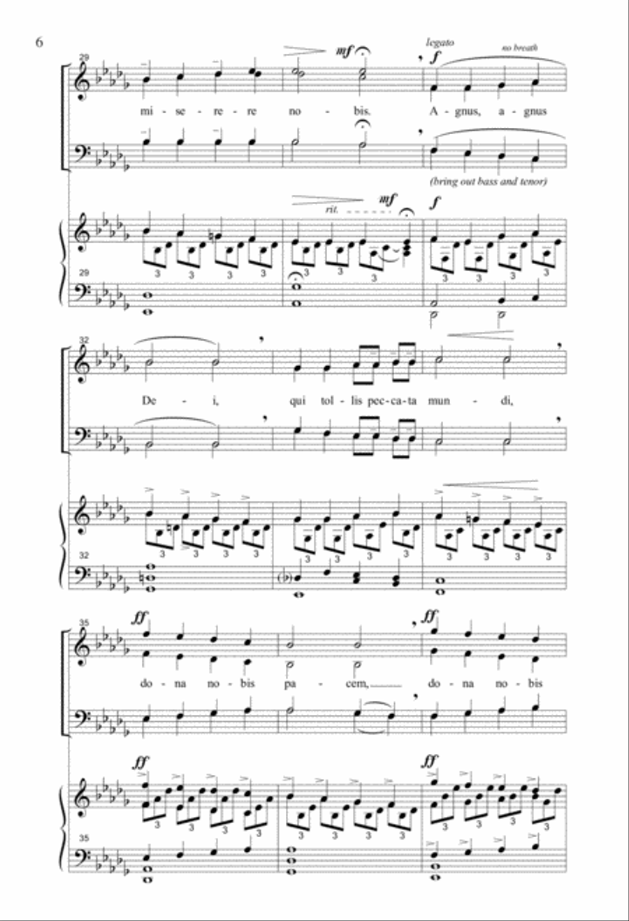 Agnus Dei 4-Part scores gallery preview page 4