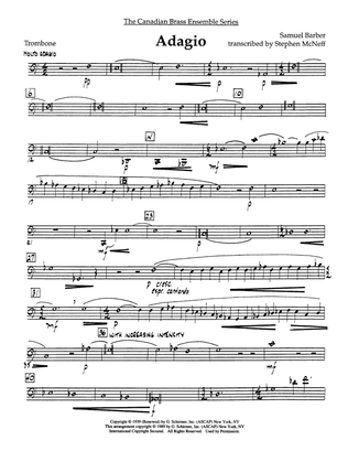 Book cover for Adagio (Adagio For Strings) - Trombone (B.C.)