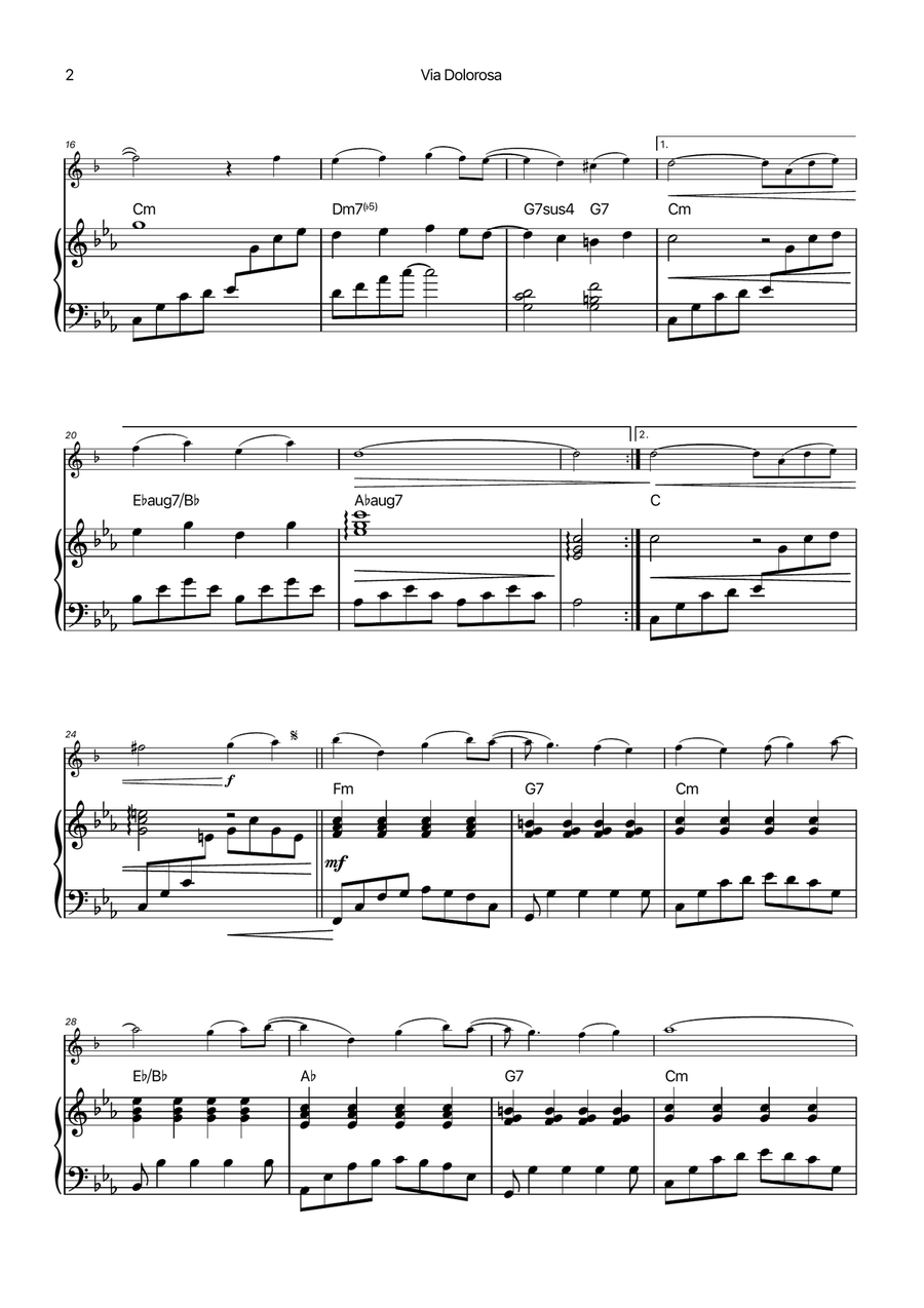 Via Dolorosa Chamber Music scores gallery preview page 2