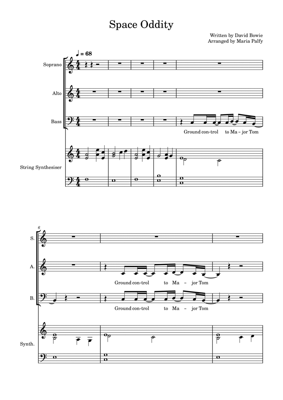 Space Oddity Space Oddity 3-Part scores gallery preview page 1