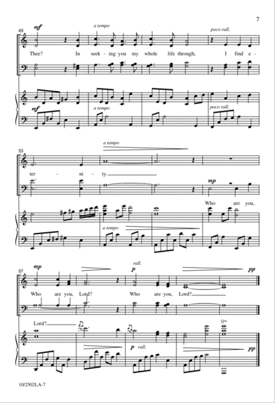 Who Are You, Lord? 4-Part scores gallery preview page 7