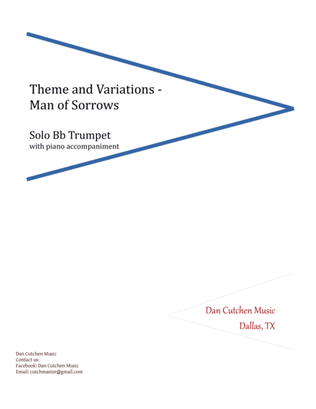 Book cover for Bb Trumpet - "Man of Sorrows" Theme and Variations