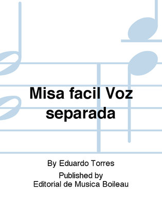 Book cover for Misa facil Voz separada