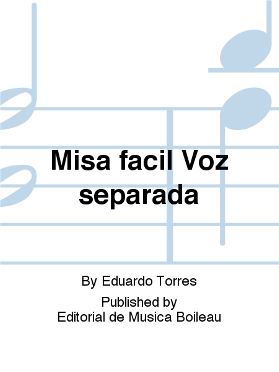 Book cover for Misa facil Voz separada