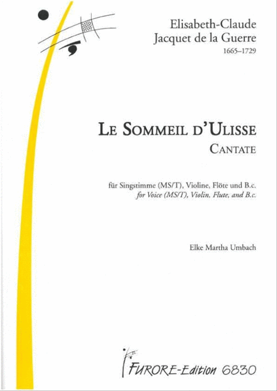 Le Sommeil d'Ulisse. Odysseus' sleep. Cantata for MS/T, violin and B.c. Voice scores gallery preview page 1
